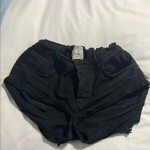 One Teaspoon Black Jean Shorts Casual Style